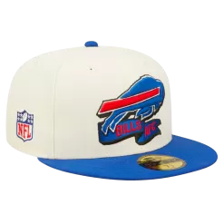 NEW ERA Buffalo Bills Cream/Royal 2022 Sideline 59FIFTY Fitted Hat