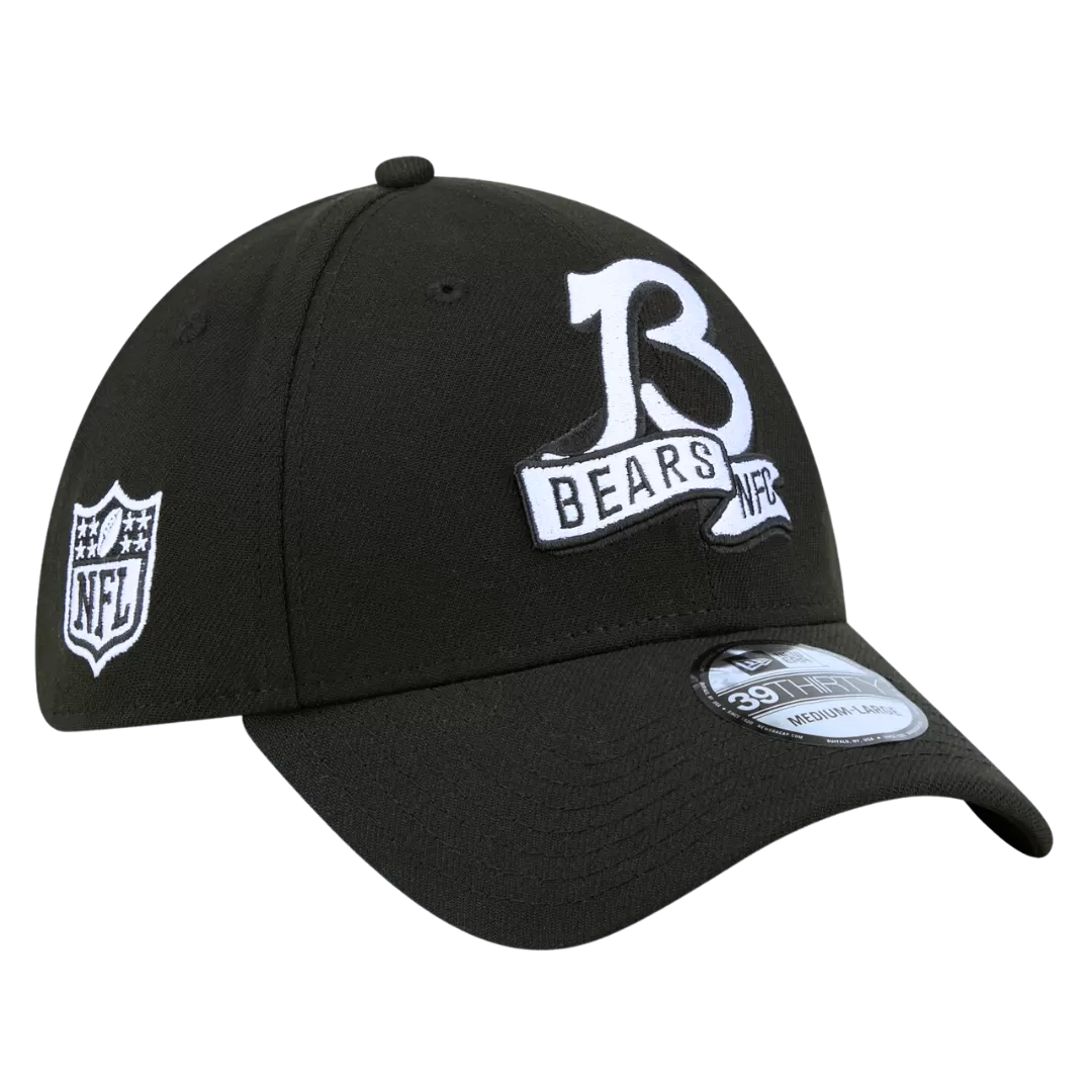 NEW ERA Chicago Bears Black And White 2022 Sideline 39THIRTY Flex Hat 3 NEW ERA Chicago Bears Black And White 2022 Sideline 39THIRTY Flex Hat