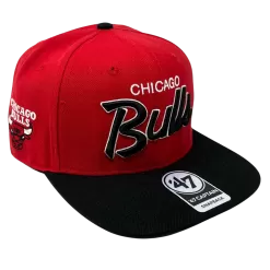 '47 BRAND Chicago Bulls Crosstown Script Captain Snapback Hat