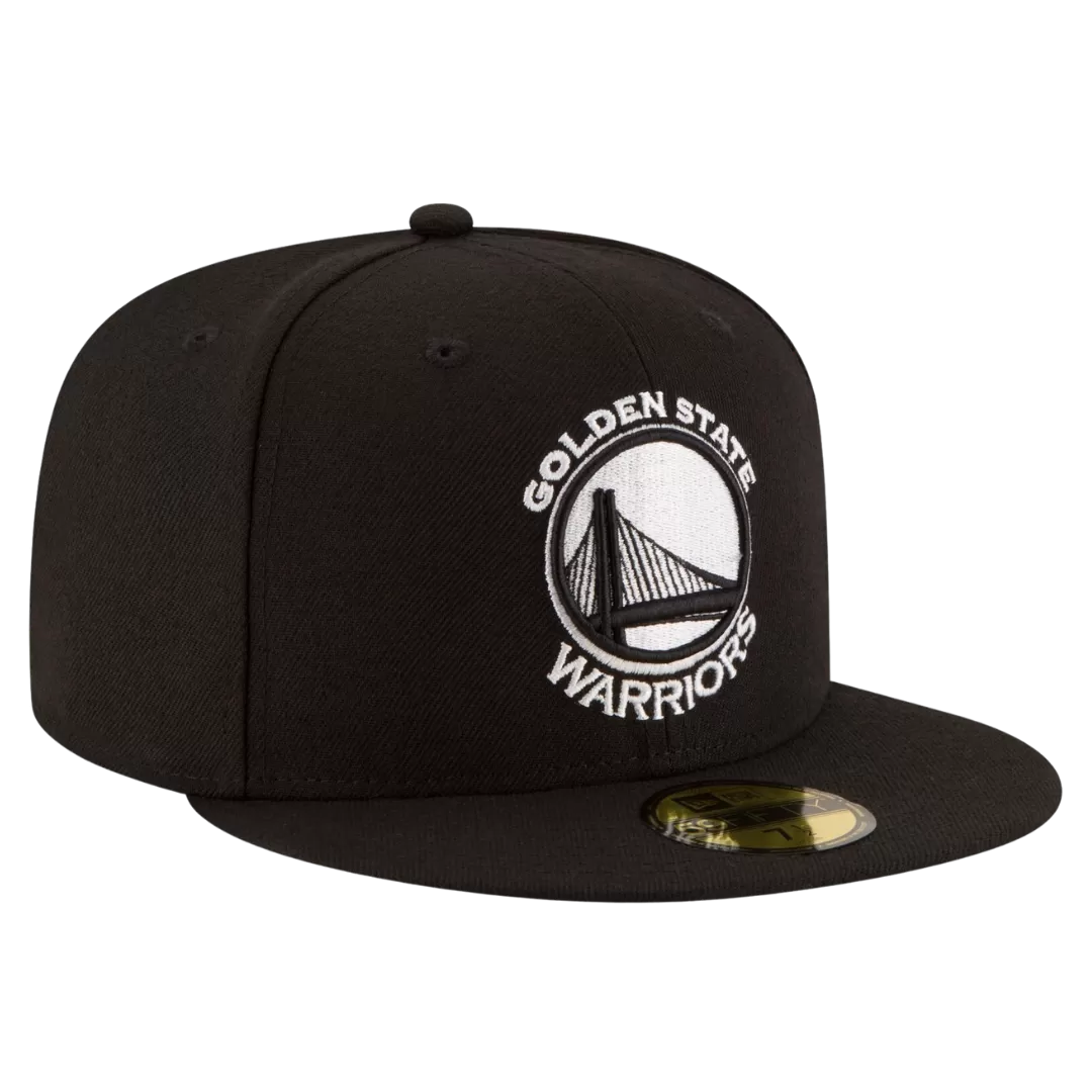 NEW ERA Golden State Warriors Black And White 59FIFTY Fitted Hat 3 NEW ERA Golden State Warriors Black And White 59FIFTY Fitted Hat