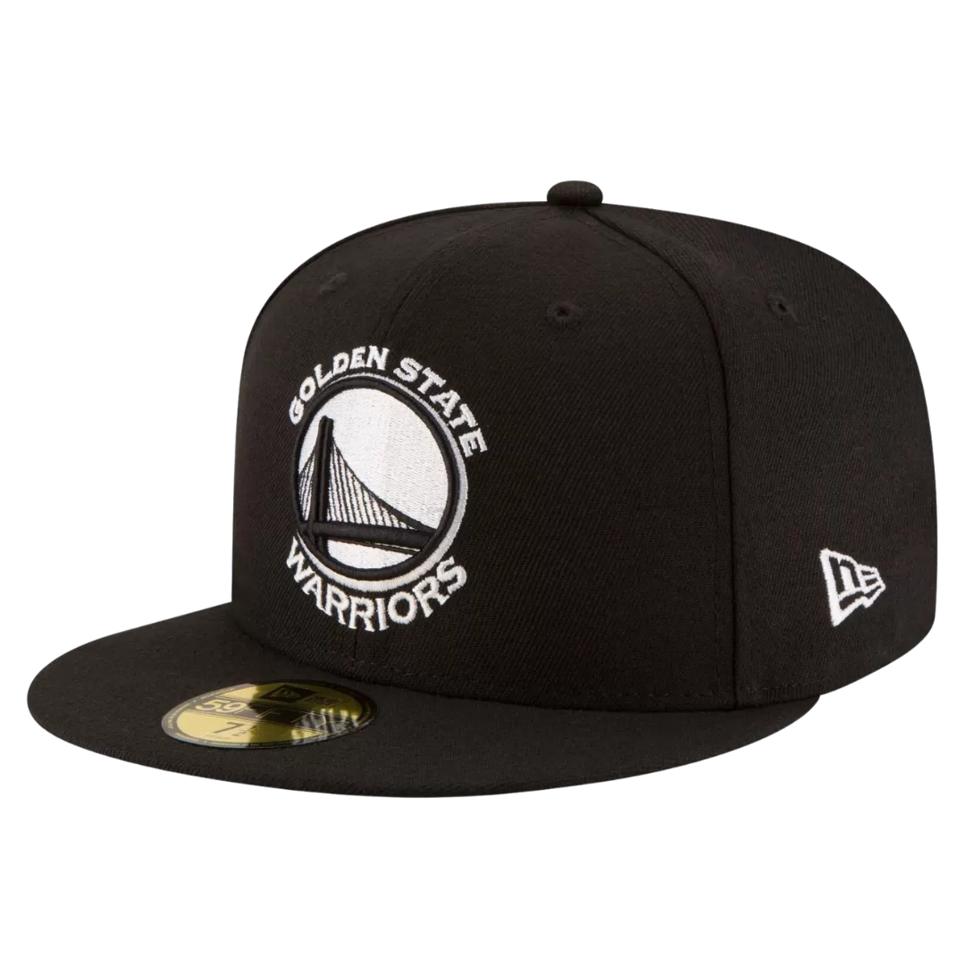 NEW ERA Golden State Warriors Black And White 59FIFTY Fitted Hat 4 NEW ERA Golden State Warriors Black And White 59FIFTY Fitted Hat - Image 2
