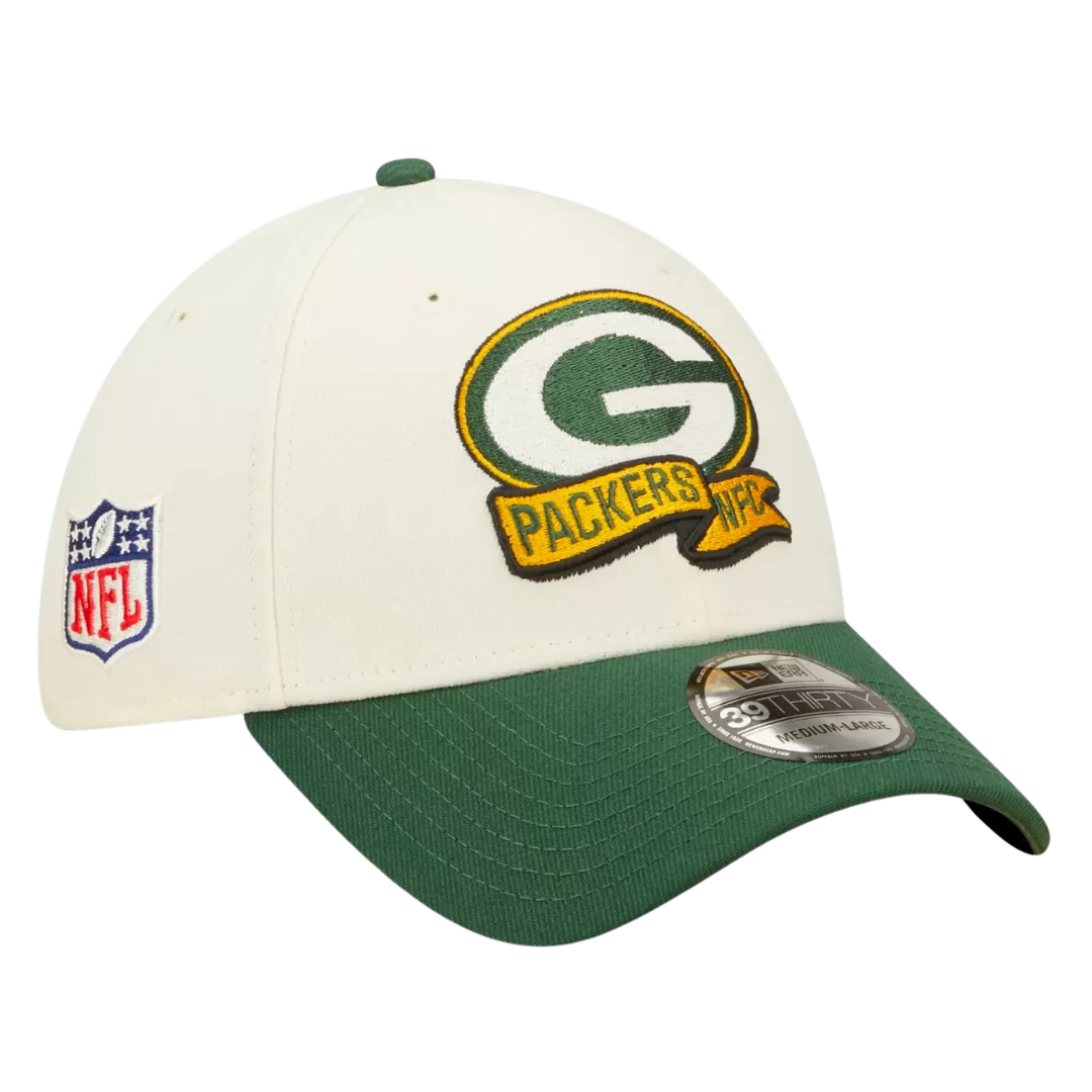 NEW ERA Green Bay Packers Cream/Black 2022 Sideline 39THIRTY Flex Hat 3 NEW ERA Green Bay Packers Cream/Black 2022 Sideline 39THIRTY Flex Hat