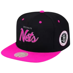Mitchell & Ness Brooklyn Nets Mitchell And Ness Sweetheart Script Snapback Hat