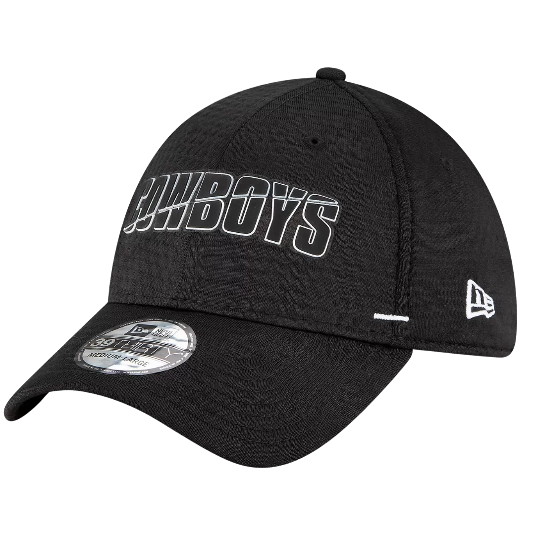 NEW ERA Dallas Cowboys Black Summer Sideline 39THIRTY Flex Hat 4 NEW ERA Dallas Cowboys Black Summer Sideline 39THIRTY Flex Hat - Image 2