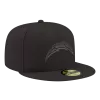 NEW ERA Los Angeles Chargers Black On Black 59FIFTY Fitted Hat