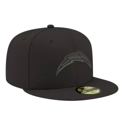 NEW ERA Los Angeles Chargers Black On Black 59FIFTY Fitted Hat