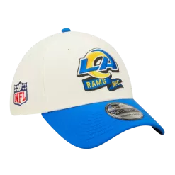 NEW ERA Los Angeles Rams Cream/Royal 2022 Sideline 39THIRTY Flex Hat