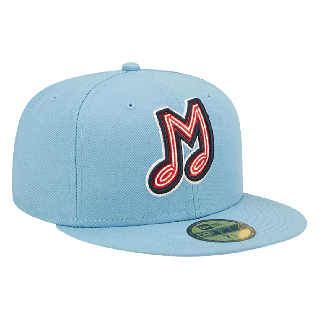 NEW ERA Memphis Redbirds Powder Blue 59FIFTY Fitted Hat 3 NEW ERA Memphis Redbirds Powder Blue 59FIFTY Fitted Hat