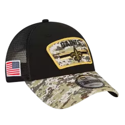 NEW ERA New Orleans Saints 2021 Salute To Service 9FORTY Trucker Adjustable Hat
