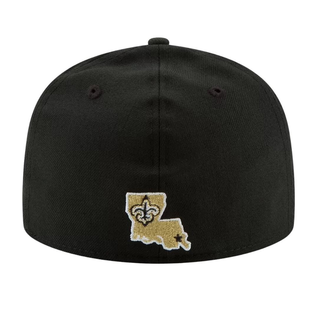 NEW ERA New Orleans Saints Black 59FIFTY Fitted Hat 5 NEW ERA New Orleans Saints Black 59FIFTY Fitted Hat - Image 3