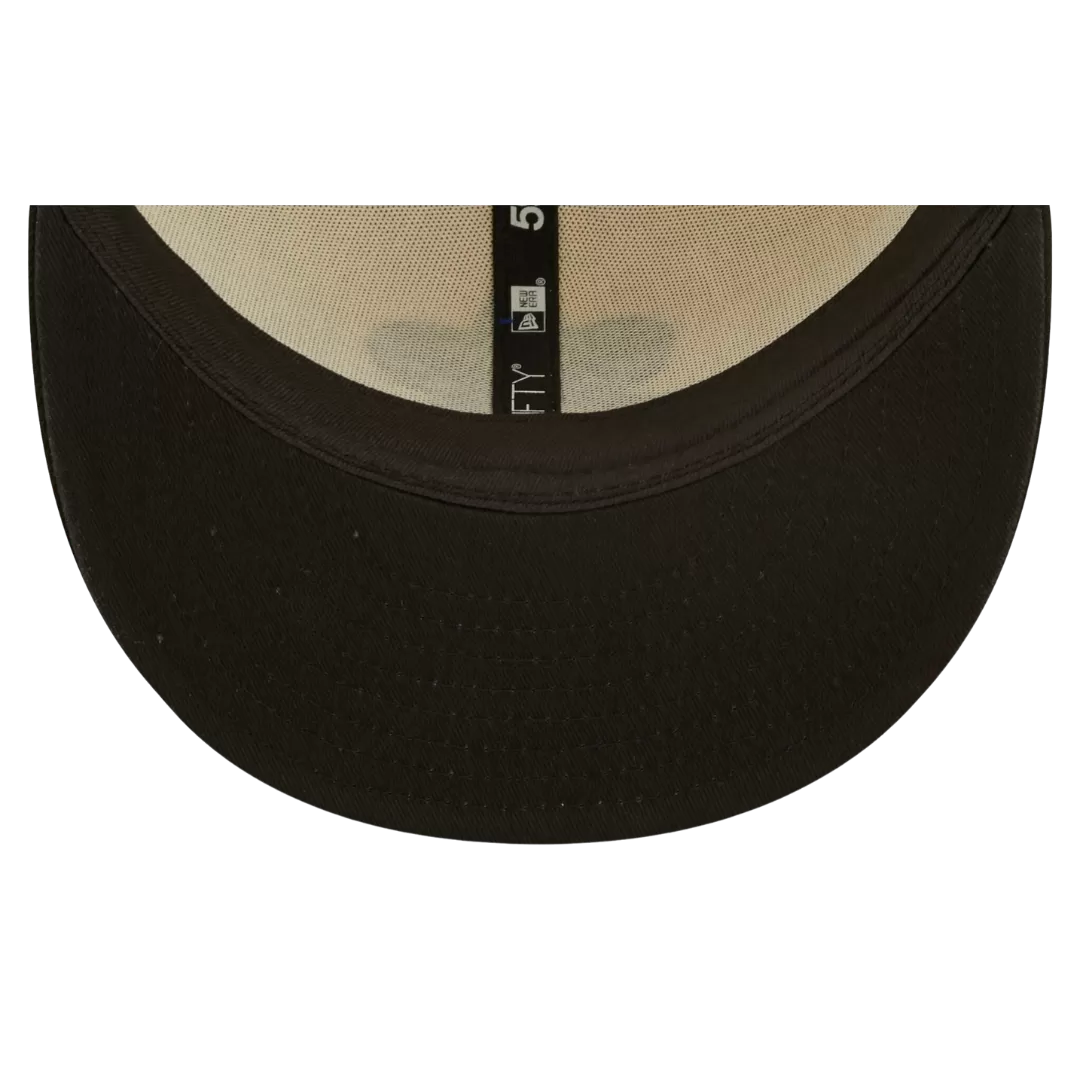 NEW ERA New Orleans Saints Cream/Black 2022 Sideline 59FIFTY Fitted Hat 6 NEW ERA New Orleans Saints Cream/Black 2022 Sideline 59FIFTY Fitted Hat - Image 4