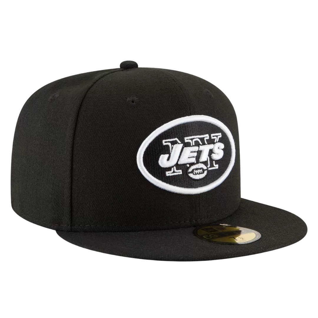 NEW ERA New York Jets Black And White 59FIFTY Fitted Hat 3 NEW ERA New York Jets Black And White 59FIFTY Fitted Hat