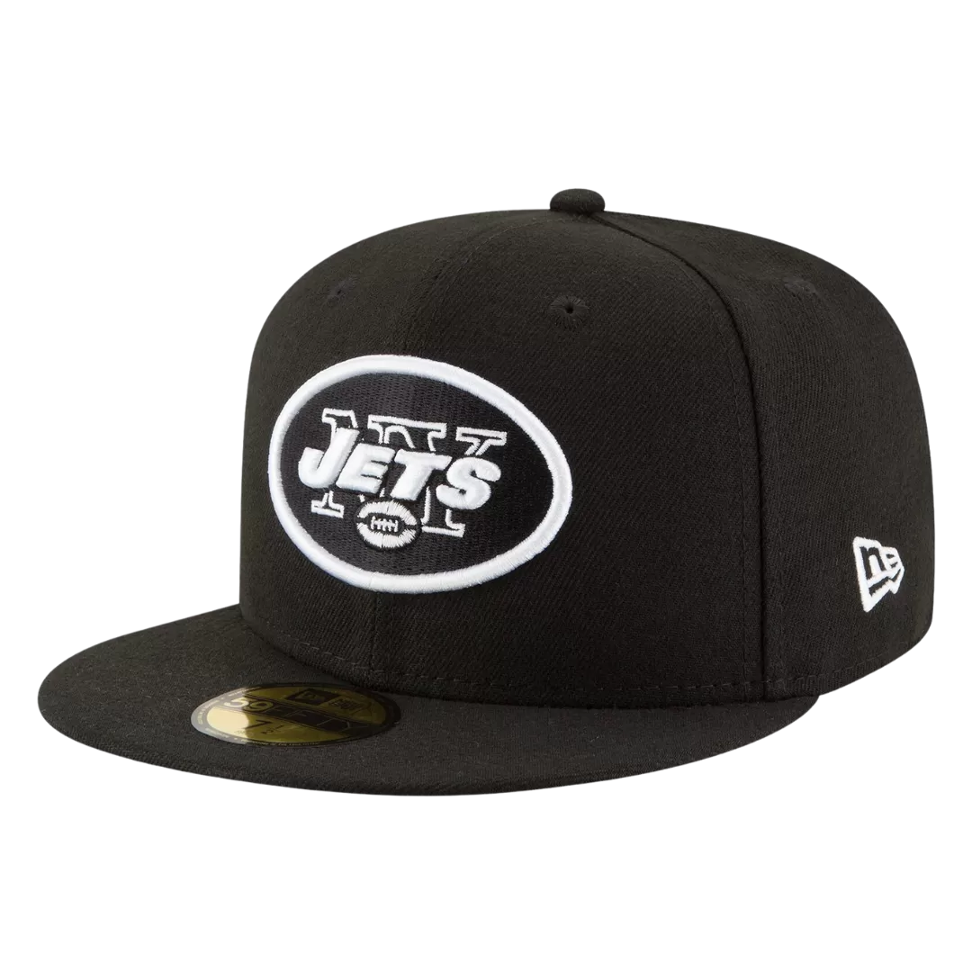 NEW ERA New York Jets Black And White 59FIFTY Fitted Hat 4 NEW ERA New York Jets Black And White 59FIFTY Fitted Hat - Image 2
