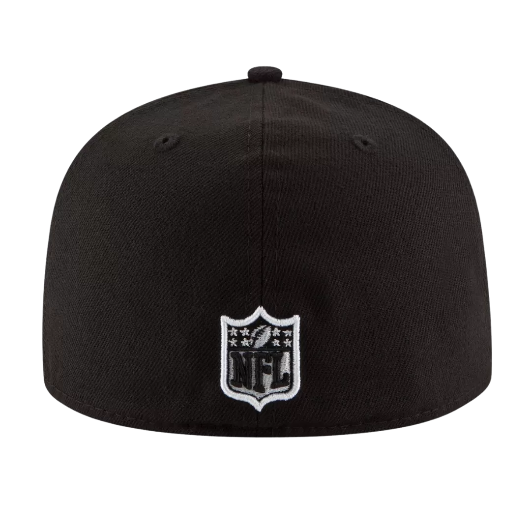 NEW ERA New York Jets Black And White 59FIFTY Fitted Hat 5 NEW ERA New York Jets Black And White 59FIFTY Fitted Hat - Image 3