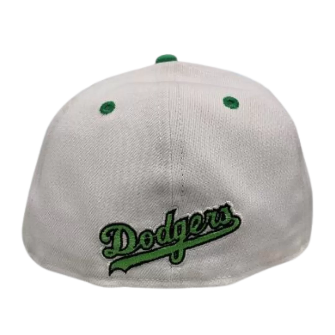 NEW ERA Los Angeles Dodgers Green And White Custom 59FIFTY Fitted Hat 4 NEW ERA Los Angeles Dodgers Green And White Custom 59FIFTY Fitted Hat - Image 2