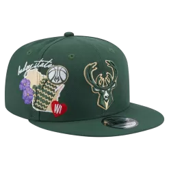 NEW ERA Milwaukee Bucks Icon 9FIFTY Snapback Hat