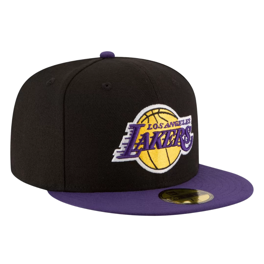 NEW ERA Los Angeles Lakers Black Two Tone 59FIFTY Fitted Hat 3 NEW ERA Los Angeles Lakers Black Two Tone 59FIFTY Fitted Hat