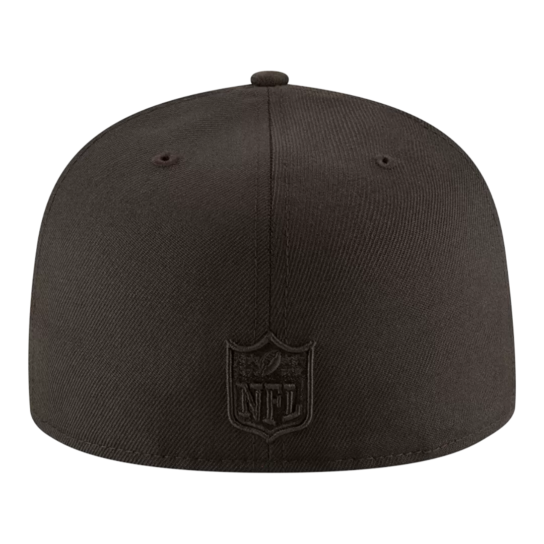 NEW ERA Miami Dolphins Black On Black 59FIFTY Fitted Hat 5 NEW ERA Miami Dolphins Black On Black 59FIFTY Fitted Hat - Image 3
