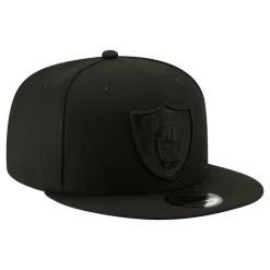 NEW ERA Las Vegas Raiders Black On Black 9FIFTY Snapback Hat