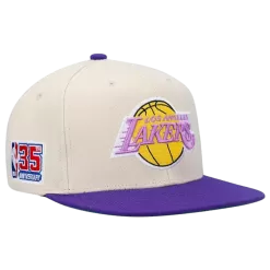 Mitchell & Ness Los Angeles Lakers Mitchell And Ness 35th Anniversary Side Patch Snapback Hat