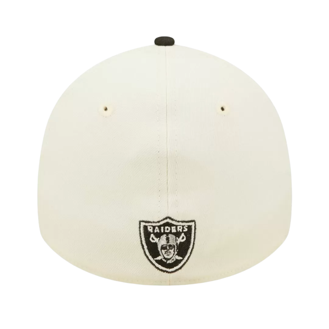 NEW ERA Las Vegas Raiders Cream/Black 2022 Sideline 39THIRTY Flex Hat 5 NEW ERA Las Vegas Raiders Cream/Black 2022 Sideline 39THIRTY Flex Hat - Image 3