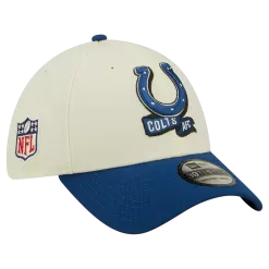 NEW ERA Indianapolis Colts Cream/Royal 2022 Sideline 39THIRTY Flex Hat