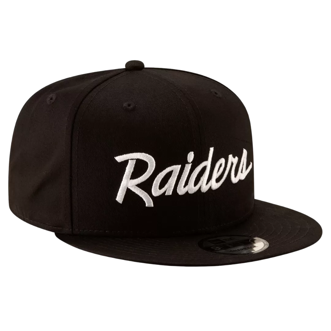 NEW ERA Las Vegas Raiders Script 9FIFTY Snapback Hat 3 NEW ERA Las Vegas Raiders Script 9FIFTY Snapback Hat