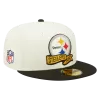 NEW ERA Pittsburgh Steelers Cream/Black 2022 Sideline 59FIFTY Fitted Hat
