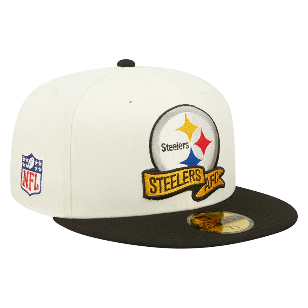 NEW ERA Pittsburgh Steelers Cream/Black 2022 Sideline 59FIFTY Fitted Hat 3 NEW ERA Pittsburgh Steelers Cream/Black 2022 Sideline 59FIFTY Fitted Hat