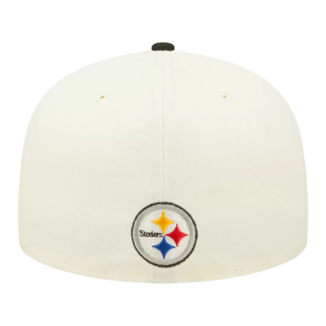 NEW ERA Pittsburgh Steelers Cream/Black 2022 Sideline 59FIFTY Fitted Hat 5 NEW ERA Pittsburgh Steelers Cream/Black 2022 Sideline 59FIFTY Fitted Hat - Image 3