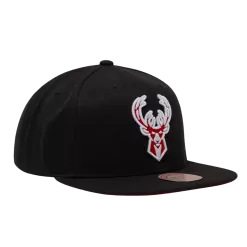 Mitchell & Ness Milwaukee Bucks Mitchell And Ness Bred Snapback Hat