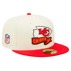 NEW ERA Kansas City Chiefs Cream/Red 2022 Sideline 59FIFTY Fitted Hat
