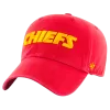 '47 BRAND Kansas City Chiefs Red Script Clean Up Adjustable Hat
