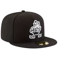 NEW ERA Cleveland Browns Black And White 59FIFTY Fitted Hat