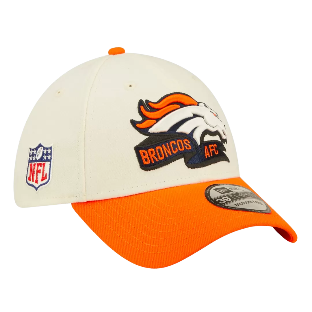 NEW ERA Denver Broncos Cream/Orange 2022 Sideline 39THIRTY Flex Hat 3 NEW ERA Denver Broncos Cream/Orange 2022 Sideline 39THIRTY Flex Hat
