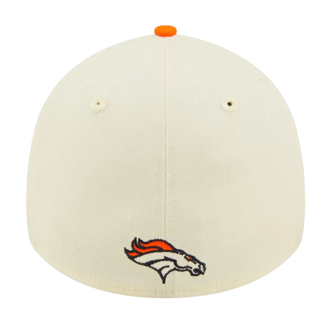 NEW ERA Denver Broncos Cream/Orange 2022 Sideline 39THIRTY Flex Hat 4 NEW ERA Denver Broncos Cream/Orange 2022 Sideline 39THIRTY Flex Hat - Image 2