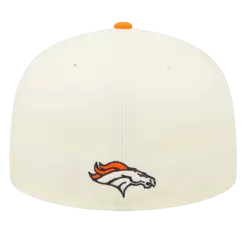 NEW ERA Denver Broncos Cream/Orange 2022 Sideline 59FIFTY Fitted Hat -Fashion Hat Shop 602800563