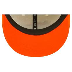 NEW ERA Denver Broncos Cream/Orange 2022 Sideline 59FIFTY Fitted Hat -Fashion Hat Shop 602800564