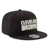 NEW ERA Cleveland Browns Black & White 9FIFTY Snapback Hat -Fashion Hat Shop 704190101