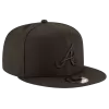 NEW ERA Atlanta Braves Black On Black 9FIFTY Snapback Hat
