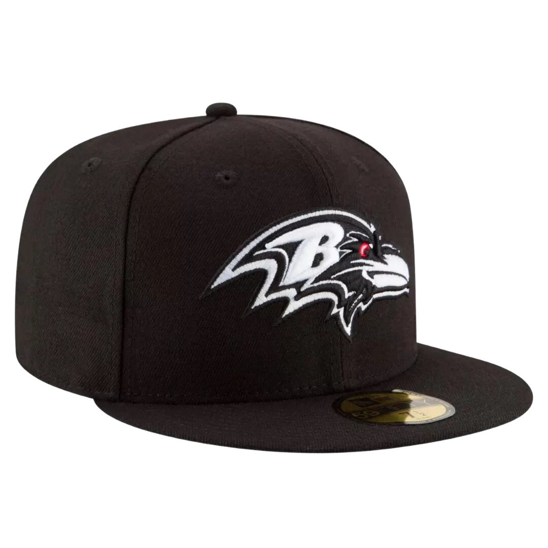 NEW ERA Baltimore Ravens Black And White 59FIFTY Fitted Hat 3 NEW ERA Baltimore Ravens Black And White 59FIFTY Fitted Hat