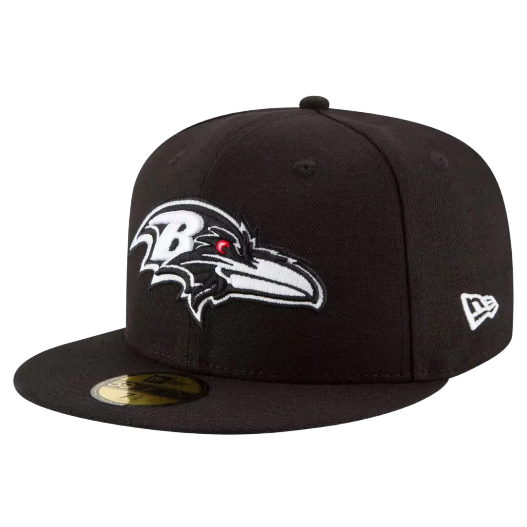 NEW ERA Baltimore Ravens Black And White 59FIFTY Fitted Hat 4 NEW ERA Baltimore Ravens Black And White 59FIFTY Fitted Hat - Image 2
