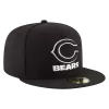 NEW ERA Chicago Bears Black And White 59FIFTY Fitted Hat