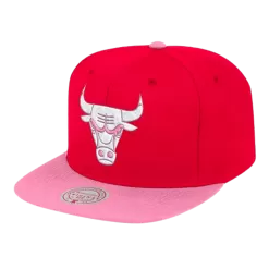Mitchell & Ness Chicago Bulls Mitchell And Ness Sweetheart Two-Tone Red / Pink Snapback Hat