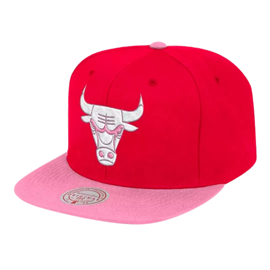Mitchell & Ness Chicago Bulls Mitchell And Ness Sweetheart Two-Tone Red / Pink Snapback Hat 3 Mitchell & Ness Chicago Bulls Mitchell And Ness Sweetheart Two-Tone Red / Pink Snapback Hat