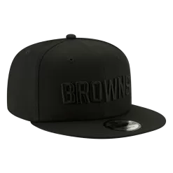 NEW ERA Cleveland Browns Black On Black 9FIFTY Snapback Hat