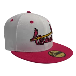 Fan Cave X New Era Exclusive St Louis Cardinals Birds On Bat "Bubble Gum" 59FIFTY Fitted Hat