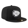 NEW ERA Kansas City Chiefs Black And White 59FIFTY Fitted Hat