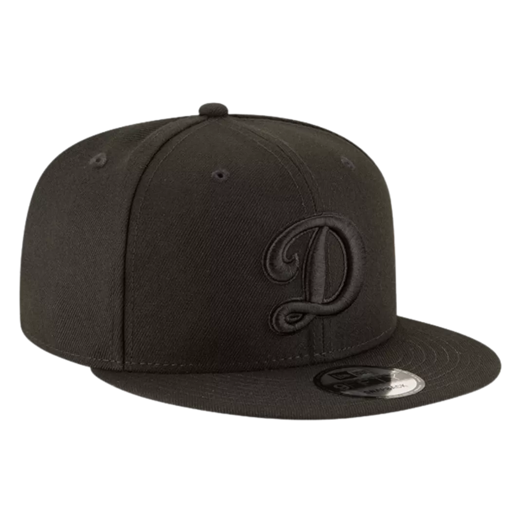 NEW ERA Los Angeles Dodgers Black On Black 9FIFTY Snapback Hat 3 NEW ERA Los Angeles Dodgers Black On Black 9FIFTY Snapback Hat