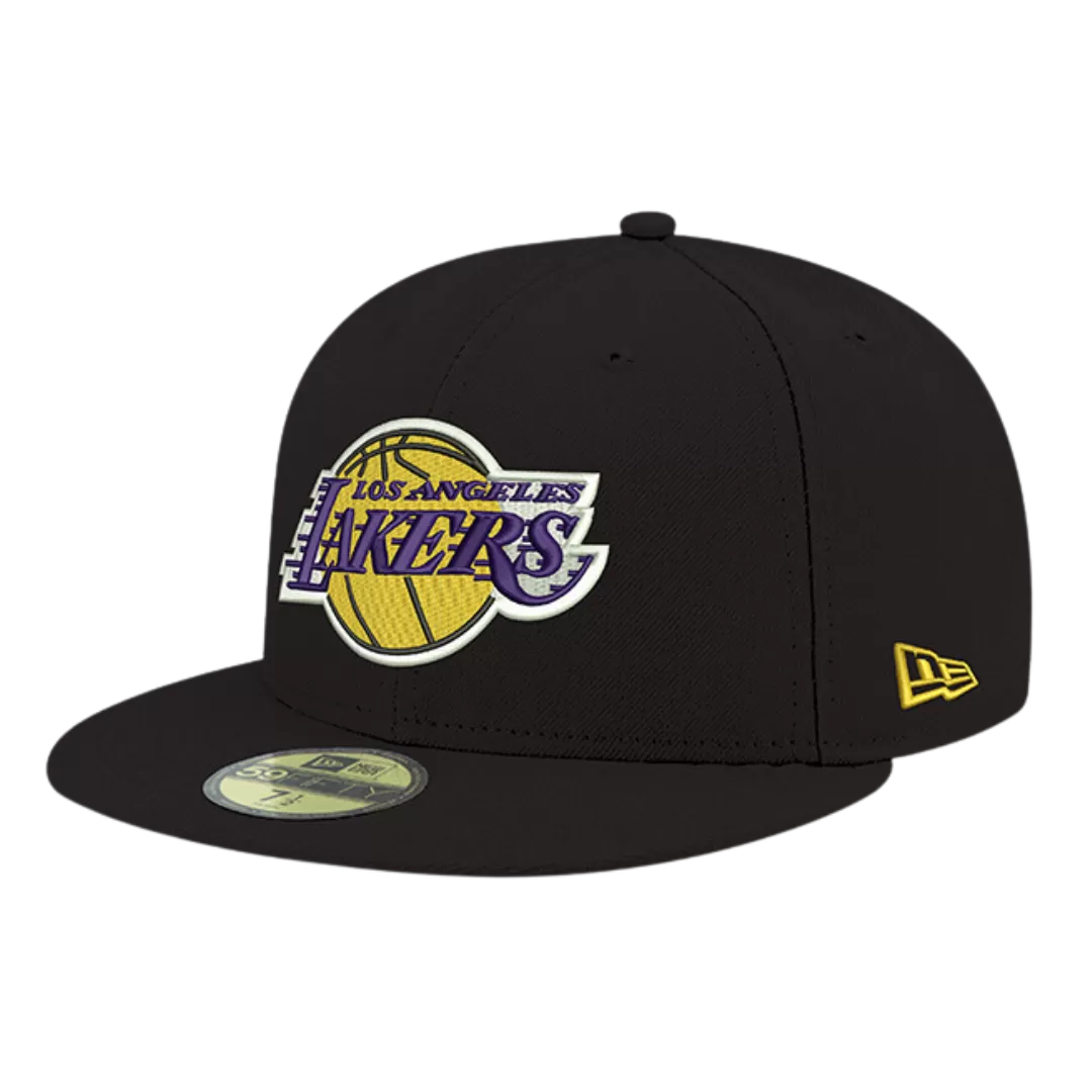 NEW ERA Los Angeles Lakers Black 59FIFTY Fitted Hat 4 NEW ERA Los Angeles Lakers Black 59FIFTY Fitted Hat - Image 2